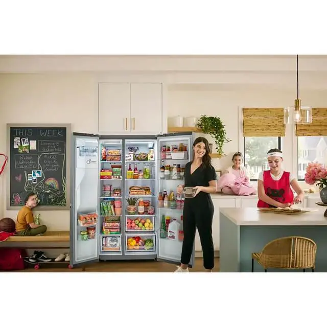 Alt view image 6 of 7 - 23 Cu. Ft. Stainless Counter Depth Side-by-Side Refrigerator