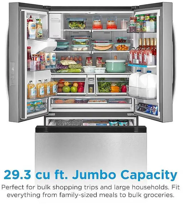 Alt view image 5 of 7 - 29.3 Cu. Ft. Stainless 3-Door French Door Smart Refrigerator