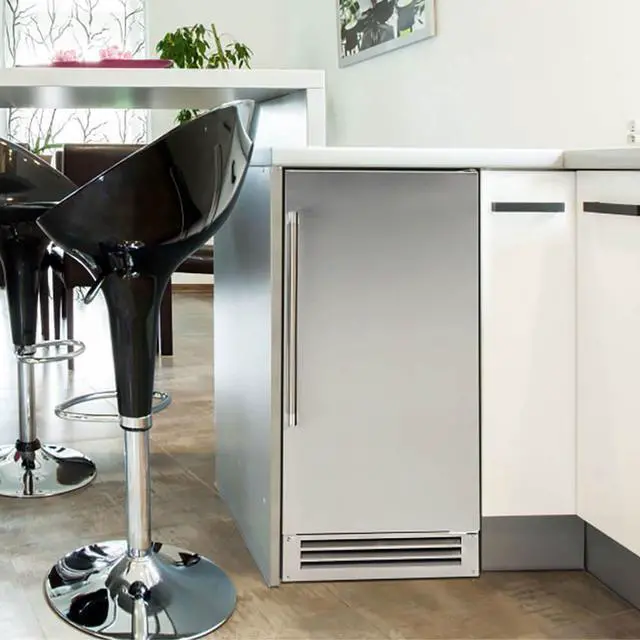 Alt view image 2 of 3 - Avanti 15 inch Stainless Steel Built-in or Freestanding Ice Maker