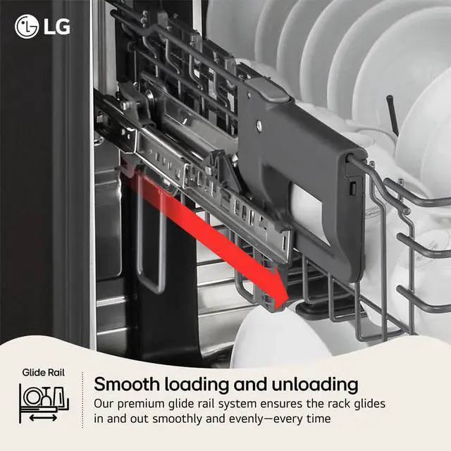 Alt view image 3 of 7 - LG 44 dBA Stainless Top Control Smart Dishwasher