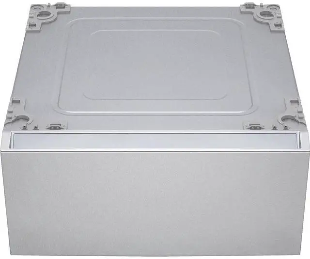 Main image of 29" Brushed Platinum Steel Laundry Pedestal with Storage Drawer
