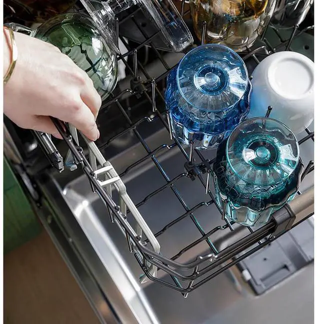 Alt view image 4 of 5 - Cafe 44 dBA Matte White Dishwasher with 3rd Rack and Convection Dry