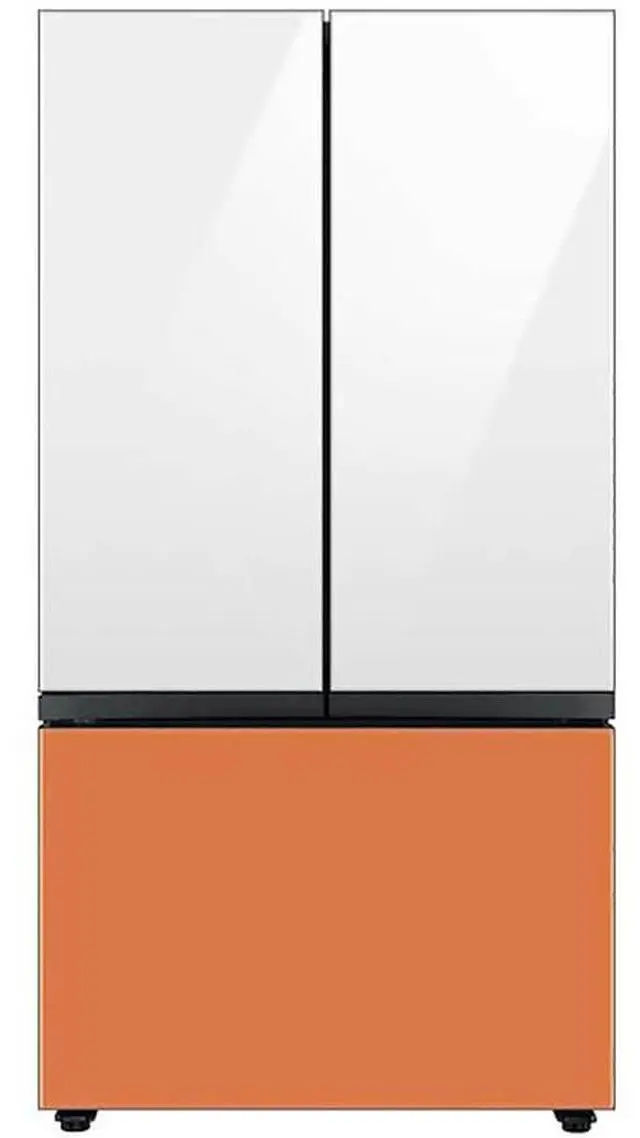 Alt view image 2 of 5 - Bespoke 3-Door French Door Refrigerator Panel - Bottom Panel - Clementine Glass