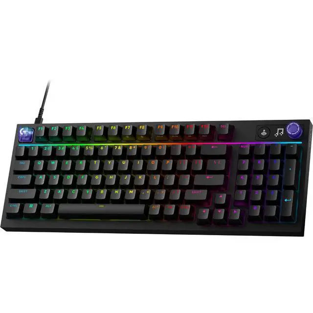 Alt view image 5 of 5 - Logitech 920014213 G316 X 98 Hot Swappable Gasket Mount Wired Gaming Keyboard with Linear Switches and Dial - Black