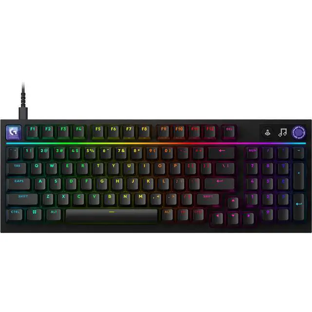 Alt view image 4 of 5 - Logitech 920014213 G316 X 98 Hot Swappable Gasket Mount Wired Gaming Keyboard with Linear Switches and Dial - Black