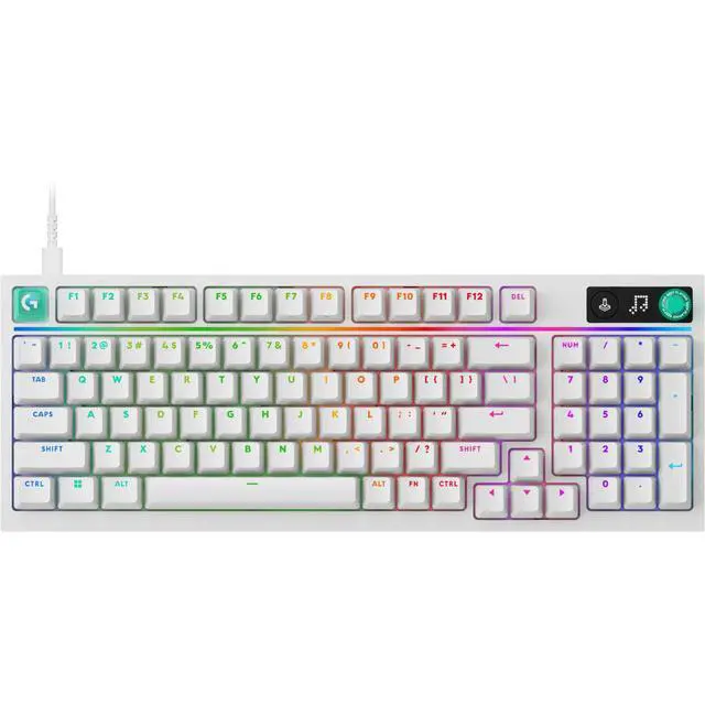 Alt view image 2 of 4 - Logitech 920014239 G316 X 98 Hot Swappable Gasket Mount Wired Gaming Keyboard with Linear Switches and Dial - White