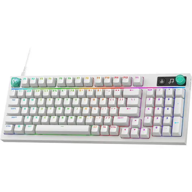 Alt view image 3 of 4 - Logitech 920014239 G316 X 98 Hot Swappable Gasket Mount Wired Gaming Keyboard with Linear Switches and Dial - White