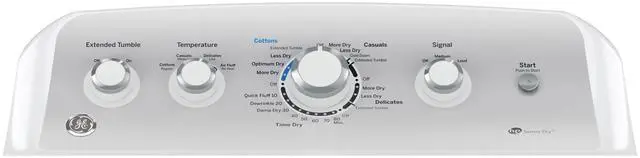 Alt view image 3 of 3 - GE GTD45EASJWS 7.2 Cu. Ft. White Top Load High Efficiency Electric Dryer
