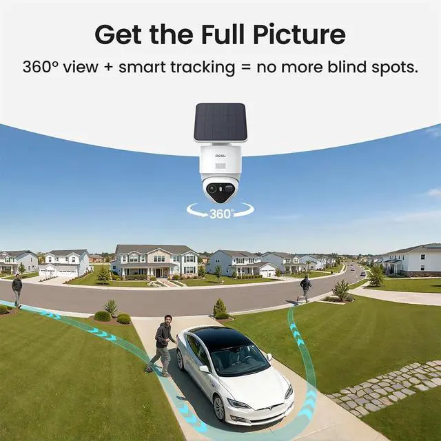 Alt view image 2 of 5 - Aosu C9X11 SolarCam T2 Ultra Solar Powered Smart Security Camera