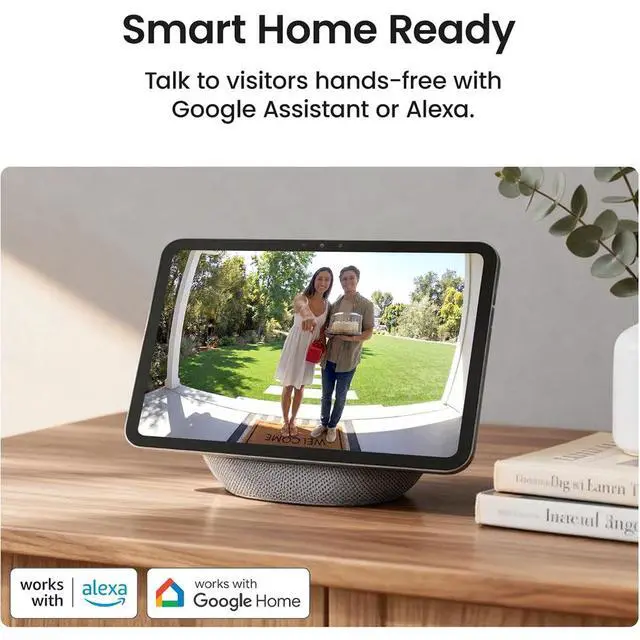 Alt view image 7 of 7 - Aosu V8S13 R1 Ultra Battery or Wired Smart Video Doorbell with aosuBase Mini