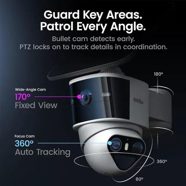 Main image of Aosu C9P21 T2 Pro SolarCam Solar Powered Wireless Security Camera