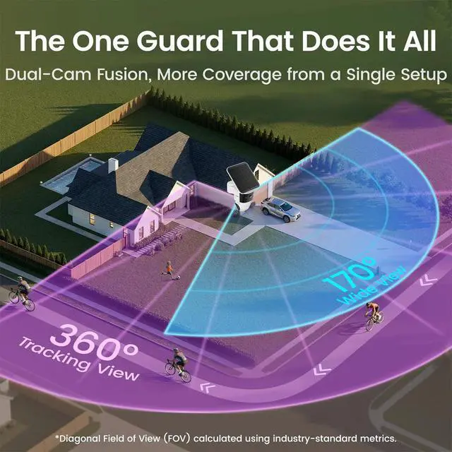 Alt view image 4 of 5 - Aosu C9P21 T2 Pro SolarCam Solar Powered Wireless Security Camera
