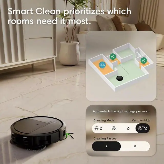 Alt view image 6 of 7 - iRobot ROOMBA575COM Roomba Plus 575 Combo Robot Vacuum and Mop Plus AutoWash Dock - Black