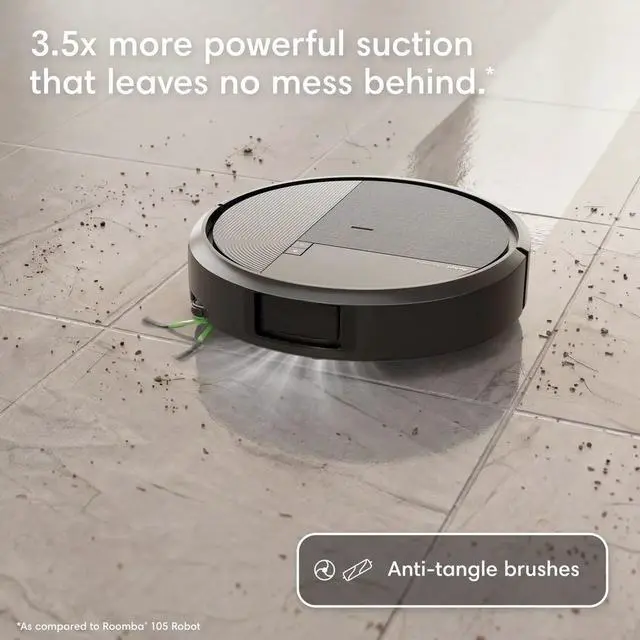 Alt view image 3 of 7 - iRobot ROOMBA575COM Roomba Plus 575 Combo Robot Vacuum and Mop Plus AutoWash Dock - Black