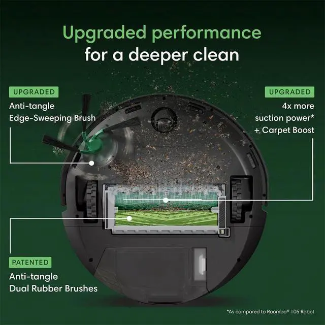 Alt view image 5 of 7 - iRobot ROOMBA715AUT Roomba Max 715 Smart Robot Vacuum with AutoEmpty Dock