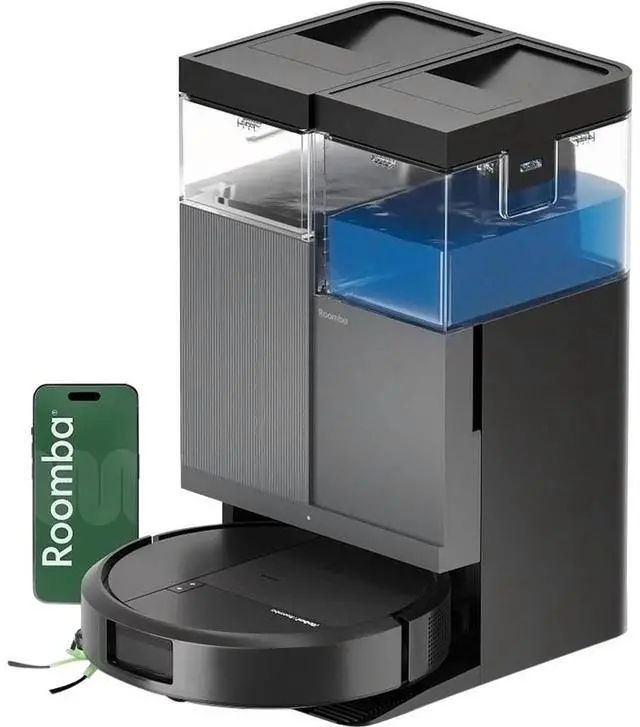 Main image of iRobot ROOMBA415COM Roomba Plus 415 Combo Robot Vacuum and Mop Plus AutoWash Dock - Black