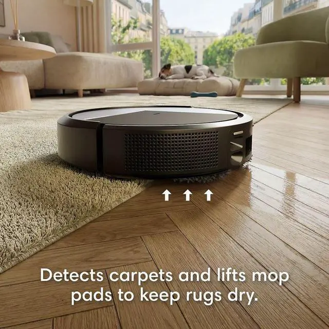 Alt view image 5 of 6 - iRobot ROOMBA415COM Roomba Plus 415 Combo Robot Vacuum and Mop Plus AutoWash Dock - Black