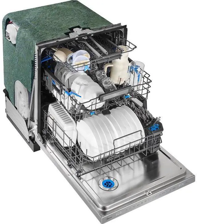 Alt view image 7 of 7 - Midea MDT24P7CST 44 dBA Stainless Top Control Smart Dishwasher