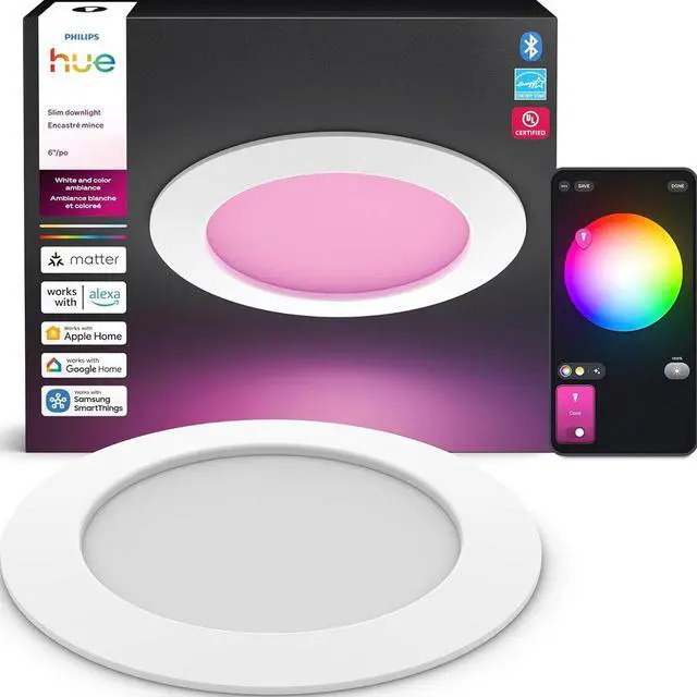 Alt view image 3 of 4 - Hue 609370 White and Color Ambiance 6 inch Downlight Recessed Light