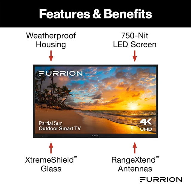 Alt view image 6 of 6 - Furrion FDUP50Y1A 50 inch Class Aurora Partial-Sun Outdoor 4K LED Smart TV