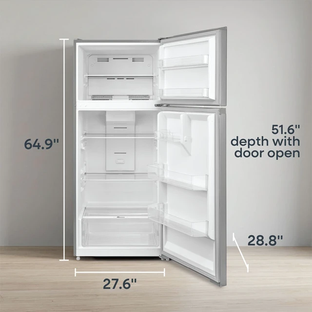 Alt view image 6 of 6 - Element ERT16CGDS 16 Cu. Ft. Stainless Top Freezer Refrigerator