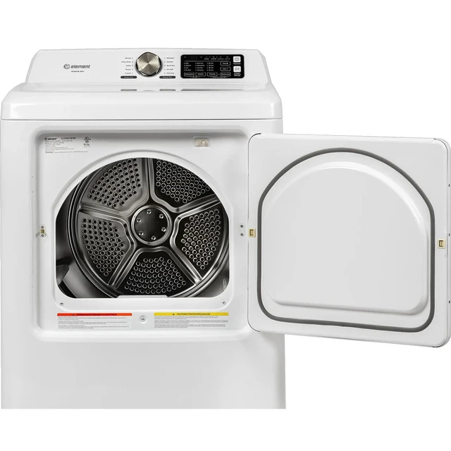 Alt view image 2 of 6 - Element ETD7027ECW 7 Cu. Ft. White Top Load Electric Dryer