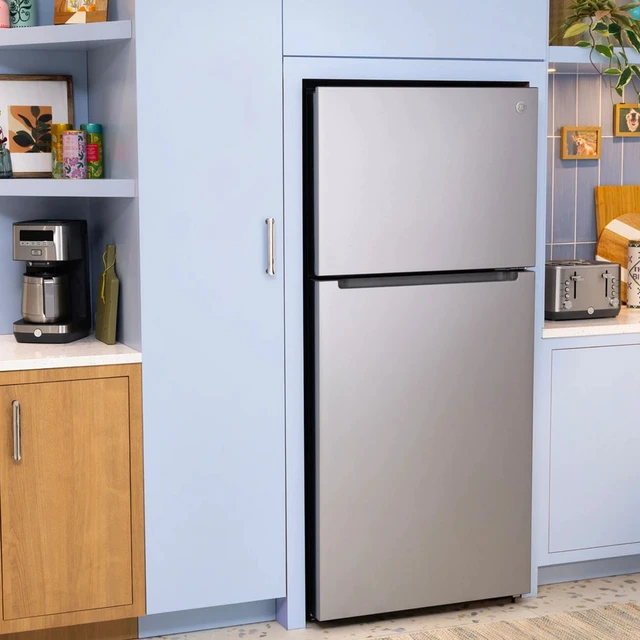 Alt view image 7 of 7 - GE GPS19KYZFS 19 Cu. Ft. Stainless Garage Ready Top Freezer Refrigerator