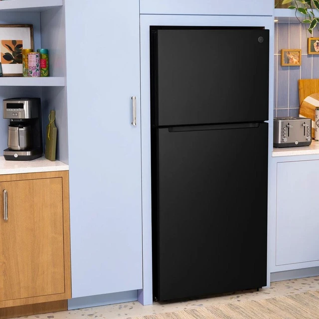 Alt view image 4 of 7 - GE GPS19KGZBB 19 Cu. Ft. Black Garage Ready Top Freezer Refrigerator