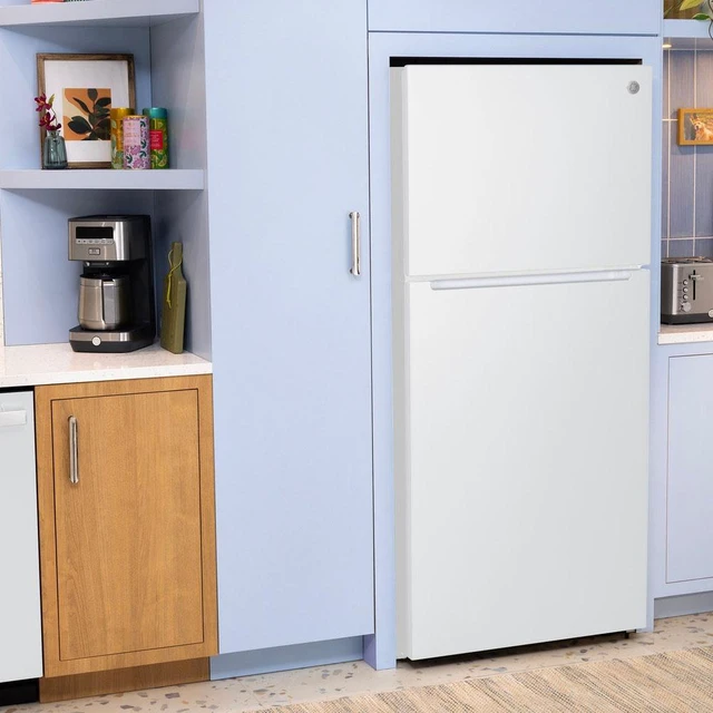 Alt view image 3 of 7 - GE GPS19KGZWW 19 Cu. Ft. White Garage Ready Top Freezer Refrigerator