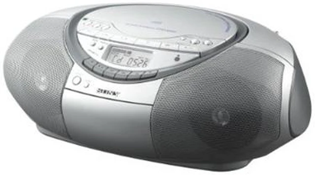 Main image of SONY CD/Cassette/Radio 1-Disc Changer Boombox CFD-S350SILVER
