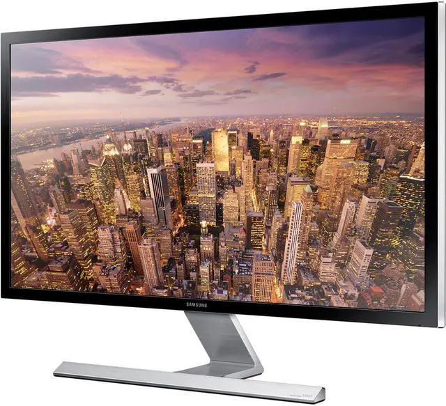 Alt view image 6 of 11 - SAMSUNG UD590 Series U28D590D 28" UHD Monitor with Metallic Easel Stand 1ms 4K HDMI Widescreen LED Backlight TN Panel 370 cd/m2 1000:1 - Black