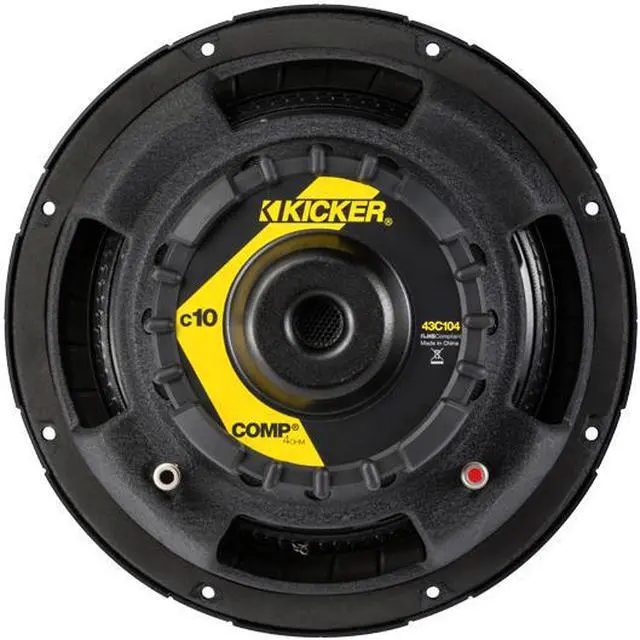 Alt view image 2 of 20 - Kicker 43C104 10 inch Comp 4 Ohm SVC Subwoofer