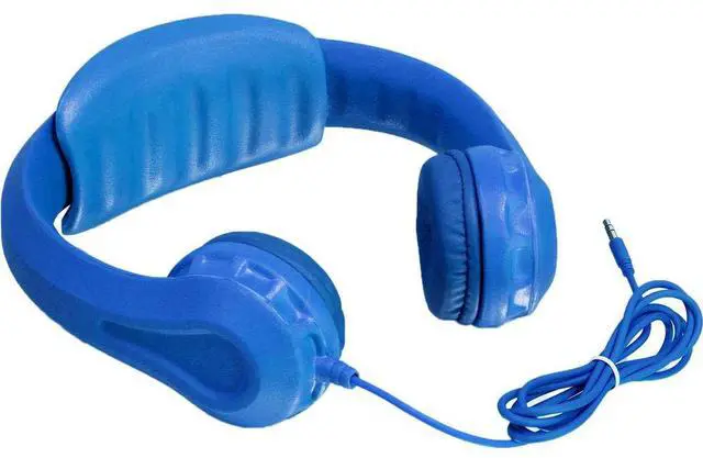 Alt view image 2 of 20 - Aluratek AKH01FB Volume-Limiting Wired Foam Headphones - Blue