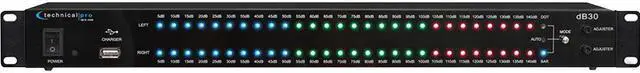 Alt view image 2 of 9 - Technical Pro DB30 1U Rack Mount dB Display with Power Supply