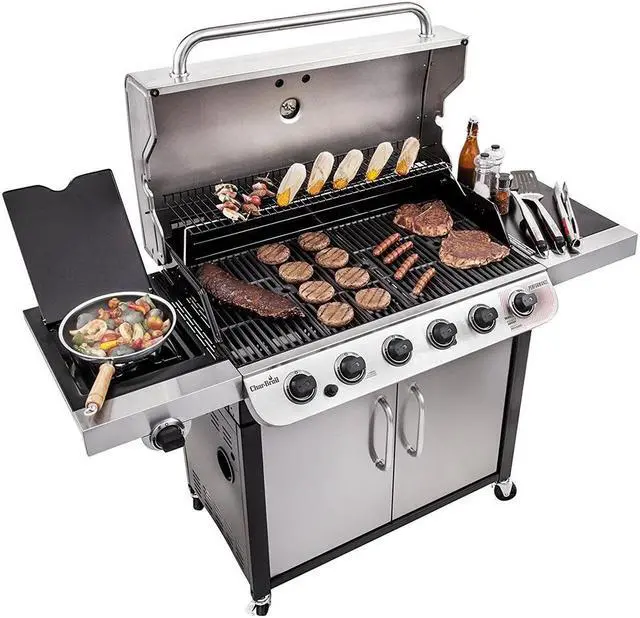 Alt view image 4 of 11 - Char-Broil  Performance 650 6 Burner Cabinet Gas Grill