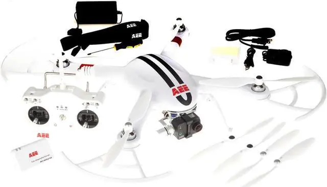 Alt view image 6 of 11 - AEE Technology HD Recording Ready-to-fly Hobby RC Quadcopter & Multirotor White with Black Stripes (AP11 Pro)