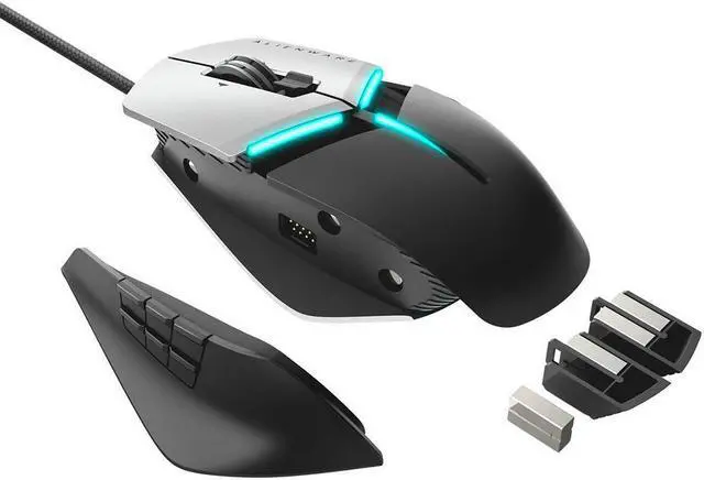 Alt view image 10 of 20 - Dell Alienware Elite Gaming Mouse: AW958 - Optical - Black, Gray - 12000 dpi - Scroll Wheel - 13 Button(s)