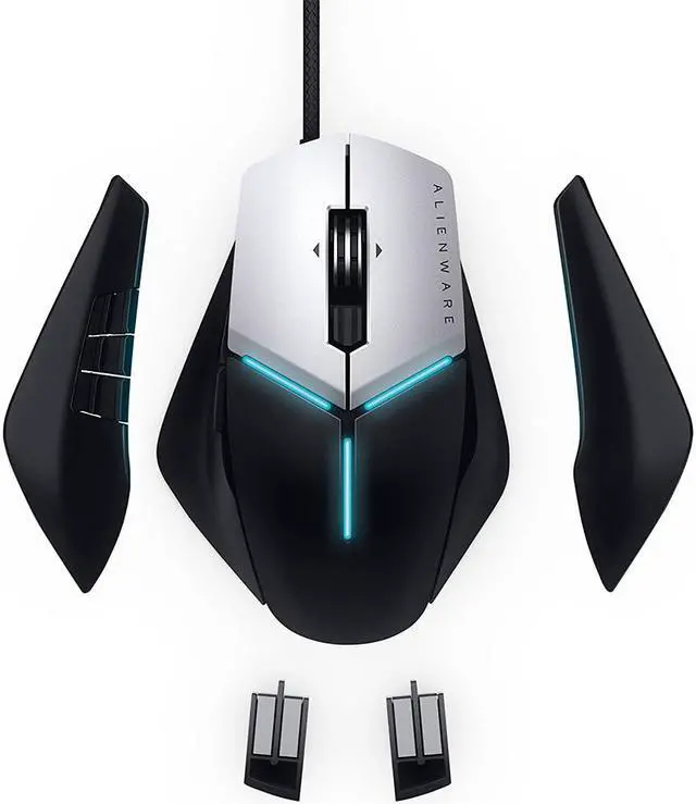 Alt view image 11 of 20 - Dell Alienware Elite Gaming Mouse: AW958 - Optical - Black, Gray - 12000 dpi - Scroll Wheel - 13 Button(s)