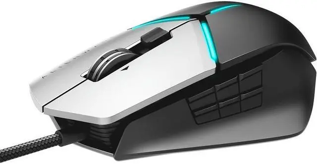 Alt view image 8 of 20 - Dell Alienware Elite Gaming Mouse: AW958 - Optical - Black, Gray - 12000 dpi - Scroll Wheel - 13 Button(s)