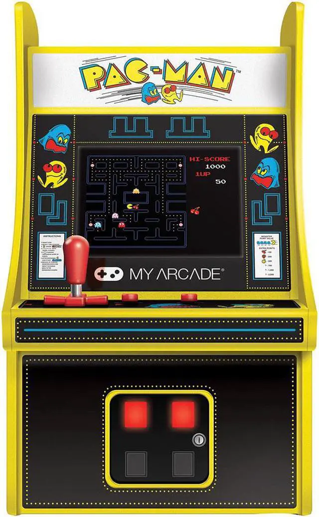 Alt view image 8 of 20 - MY ARCADE Bandai Namco PAC-MAN 6" Micro Arcade Machine Portable Handheld Video Game