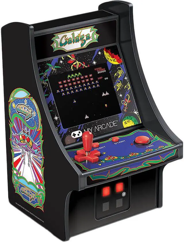 Alt view image 10 of 20 - MY ARCADE BANDAI NAMCO GALAGA 6" Micro Arcade Machine Portable Handheld Video Game