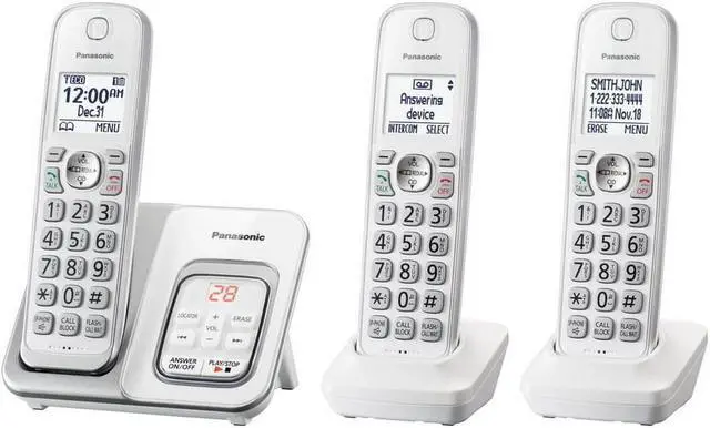 Alt view image 10 of 11 - Panasonic KXTGD533 Expandable Cordless Phone with Answering Machine - 3 Handsets