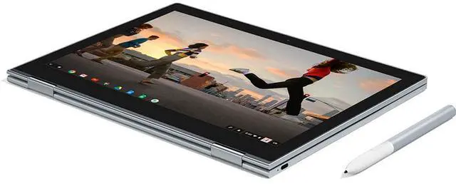 Alt view image 10 of 11 - Google Pixelbook 12.3" Touchscreen LCD 2 in 1 Chromebook - Intel Core i5 (7th Gen) i5-7Y57 Dual-core (2 Core) 1.20 GHz - 8 GB - 256 GB SSD - Chrome OS (English) - 2400 x 1600 - Convertible - Silver
