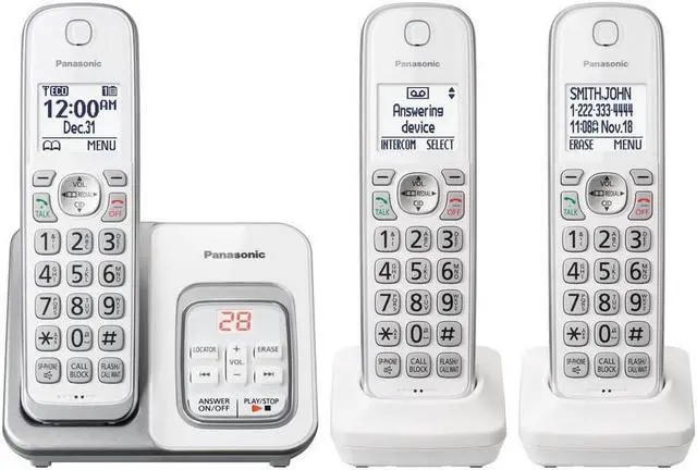 Alt view image 9 of 11 - Panasonic KXTGD533 Expandable Cordless Phone with Answering Machine - 3 Handsets