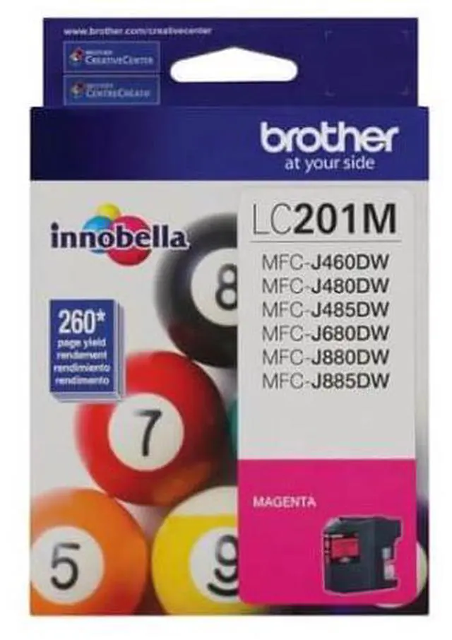 Alt view image 8 of 15 - Brother Magenta Ink Cartridge (260 Yield) LC201M