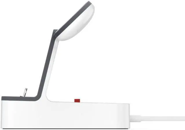 Alt view image 6 of 20 - BELKIN F8J237TTWHT PowerHouse White Charge Dock for Apple Watch + iPhone XS, iPhone XS Max, iPhone XR