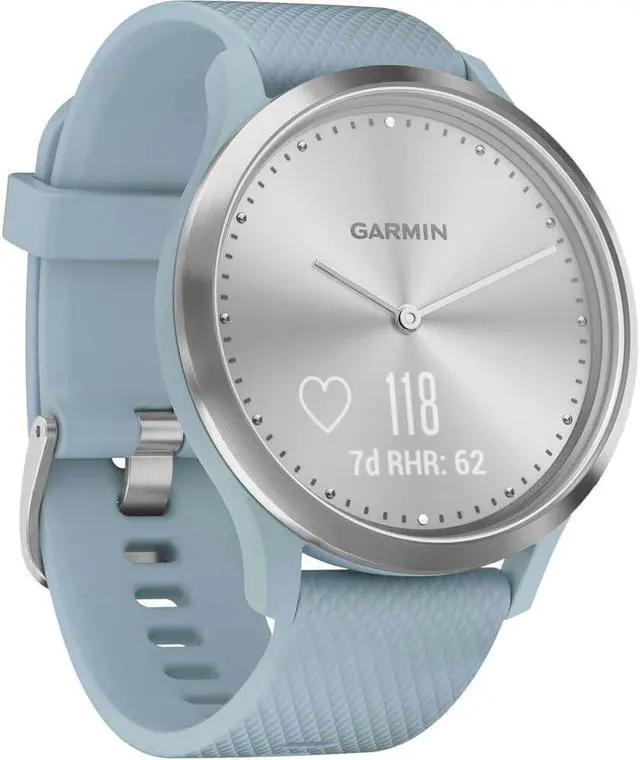 Alt view image 3 of 5 - Garmin USA 010-01850-18 Vivomove HR SPort Watch - Silver with Seam Foam Silicone