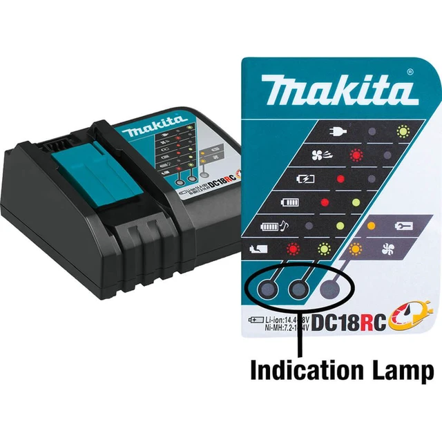 Alt view image 8 of 11 - Makita DC18RC 18V LXT Lithium-Ion Rapid Tool Battery Charger Charge - DC18RA
