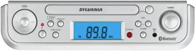 Alt view image 8 of 18 - Sylvania SKCR2713 Under-Counter Bluetooth CD Clock Radio