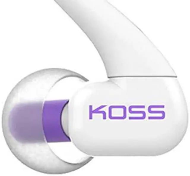 Alt view image 3 of 12 - KOSS Violet FitClips KSC32i 3.5mm Connector Earbud w/ Mic Fitness Sweat Resistant Lightweight
